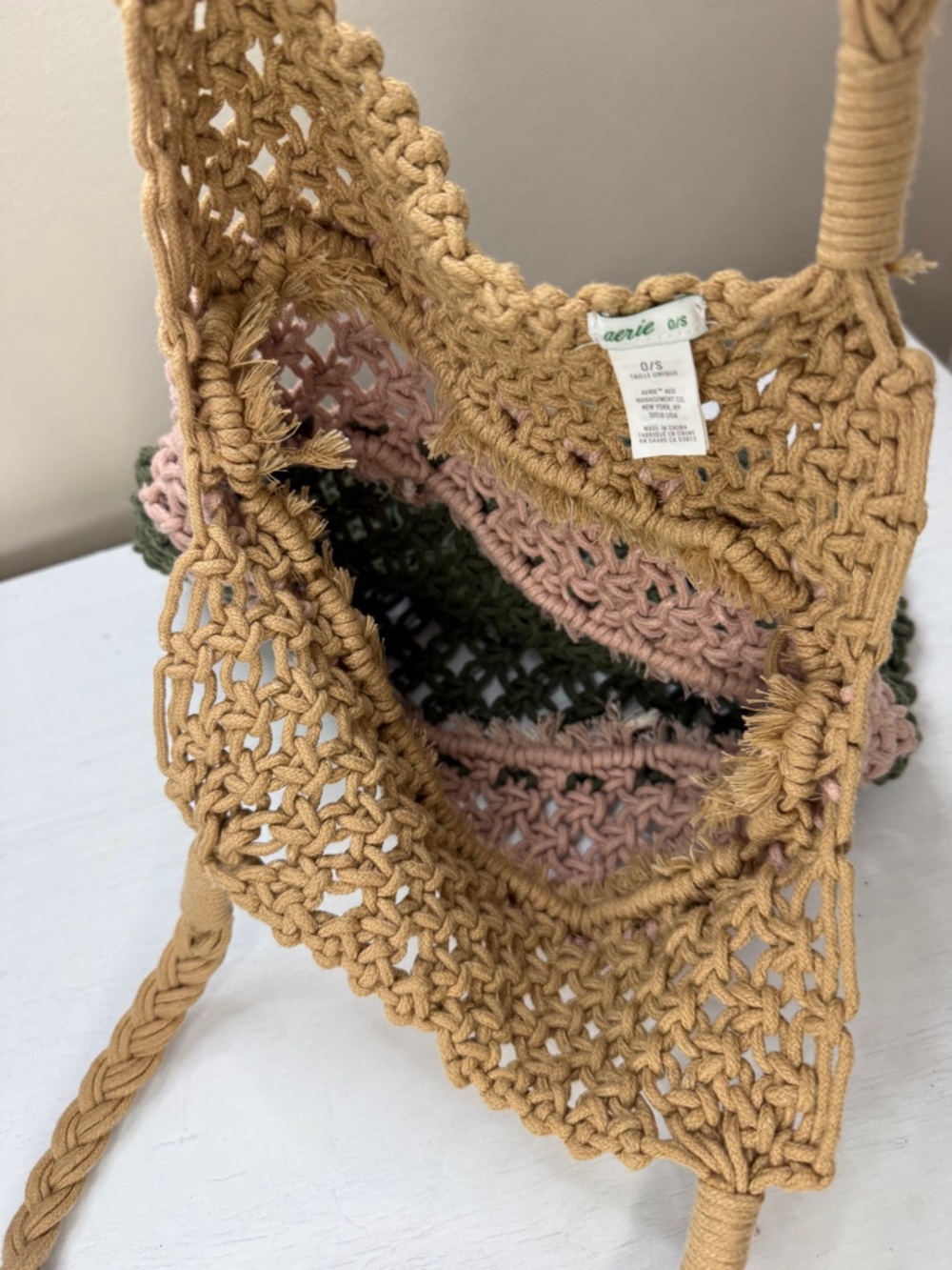 Aerie Multicolor Crochet Tote Bag - Picture 7 of 9